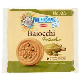 Mulino Bianco Baiocchi Pistacchio - włoskie ciastka 168g