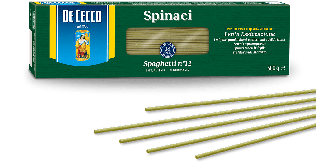 De Cecco Spaghetti Spinaci n12 - makaron 500g